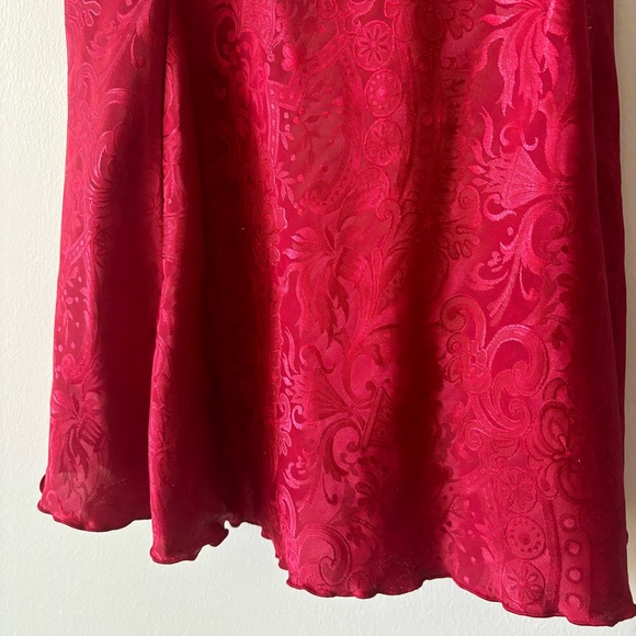 Vintage 80s Victoria’s Secret Gold Label Babydoll Floral Foil Mini Slip Dress - Picture 8 of 13